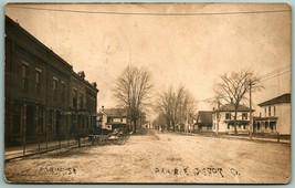 RPPC Main Street View Bennett Grocery Prairie Depot Ohio OH 1909 Postcard E13 - £96.82 GBP