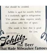 Schlitz Milwaukee Beer 1905 Advertisement Aging Biliousness Brewery Life... - $39.99