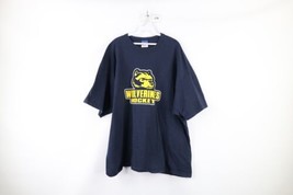 Vtg Champion Mens 2XL Faded Heavyweight University of Michigan Hockey T-Shirt - £30.22 GBP