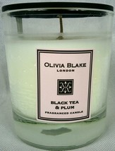 New Olivia Blake London Black Tea &amp; Plum 1 Wick Candle, 5.2 Oz - £17.49 GBP
