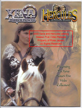 XENA Warrior Princess Xena &amp; Hercules Merchandise Catalog Season 5 Release (1) - £25.98 GBP