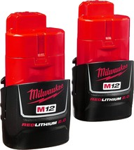 Compact Battery Packs For M12 Redlithium By Milwaukee, 48-11-2420 (2-Pack). - £61.32 GBP