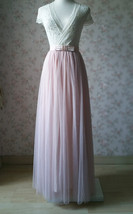 Pale Pink Tulle Skirt and Top Set Elegant Plus Size Wedding Bridesmaid Outfit image 7