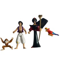 Vintage Aladdin Mattel Action Figure Lot, Jafar, Abu, Iago, Aladdin - $24.09