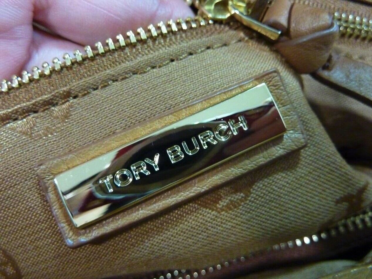 NEW Tory Burch Bark Pebbled Leather Small Britten Slouchy Tote - $475 Item image 9