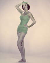 Cyd Charisse Posing In Vintage Rose Marie Reid Bathing Swimsuit 16X20 Canvas Gic - £54.66 GBP
