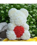 Large 16 Inch Rose Bear With Heart | Flower Teddy Bear Gift Set | - $60.38