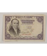 1946 Spagna 25 Pesetas Banconota // Molto Buona+ (VF+) // Pick#130a.1 - $66.38