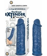 The Greatest Extender Penis Sleeve Silicone Realistic Waterproof Blue 6 ... - £16.10 GBP