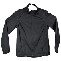 Ladies Plain Black Jacket Medium Full Zip Up Blank Port Authority Waist Adjust - £16.37 GBP