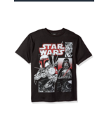 Star Wars Boys&#39; Big Boba Vader Trooper Comic Pop Logo Graphic Tee T-Shir... - £10.12 GBP