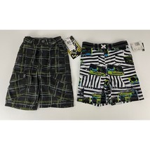 Boys Swim Shorts 4T Sz 4 Swim Trunks Boy 2 Pair Joe Boxer Adjustable New NWT - £16.32 GBP