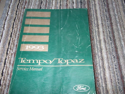 1993 Ford Tempo &amp; Mercury Topaz Service Shop Repair Workshop Manual Fact... - $2.80