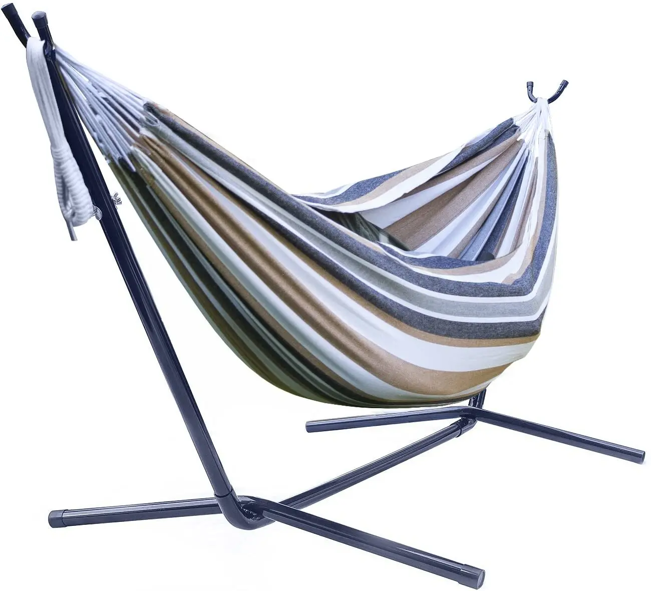 Portable Double Hammock with Steel Stand - $1,560.05 MXN