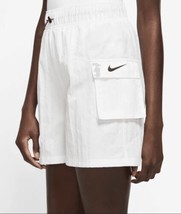 NWT Women&#39;s Nike DM6247 Loose Fit High Rise Windbreaker Cargo Shorts, XS... - $29.70