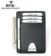 Mens RFID Blocking Leather Slim Wallet Money Clip Credit Card Slots Coin Holder  - £15.93 GBP