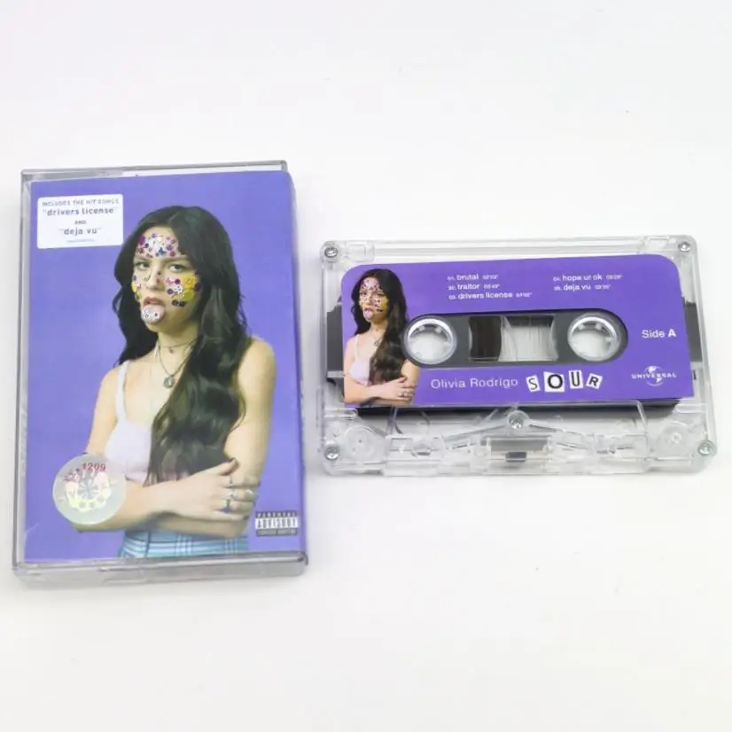 Hot Olivia Rodrigo Music Magnetic Tape Sour Album Cassette Cosplay Soundtracks - £12.03 GBP