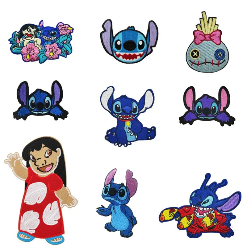 Sporting Cartoon Cute Anime Stitch Iron on Patches for Clothing T-shirt bag shos - £23.37 GBP