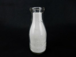 Vintage Glass Pint Milk Bottle, Round, Akron (Ohio) Pure Milk Company, Embossed - £11.71 GBP