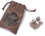 Dungeons and Dragons Dice Set with Storage Bag Brown - £13.33 GBP