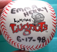 Lansing Lugnuts Baseball Team 1998 Autographed Baseball - £4.70 GBP