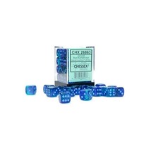 d6 Cube 16mm Gemini Luminary Blue-Blue with Light Blue (36) - £12.50 GBP