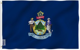 Anley |Fly Breeze| 3x5 Foot Maine State Flag, Maine ME Flags Polyester 3... - £5.47 GBP