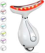 Red Led Light Therapy Device, Massager For Face &amp; Neck, Electric Facial ... - $51.93