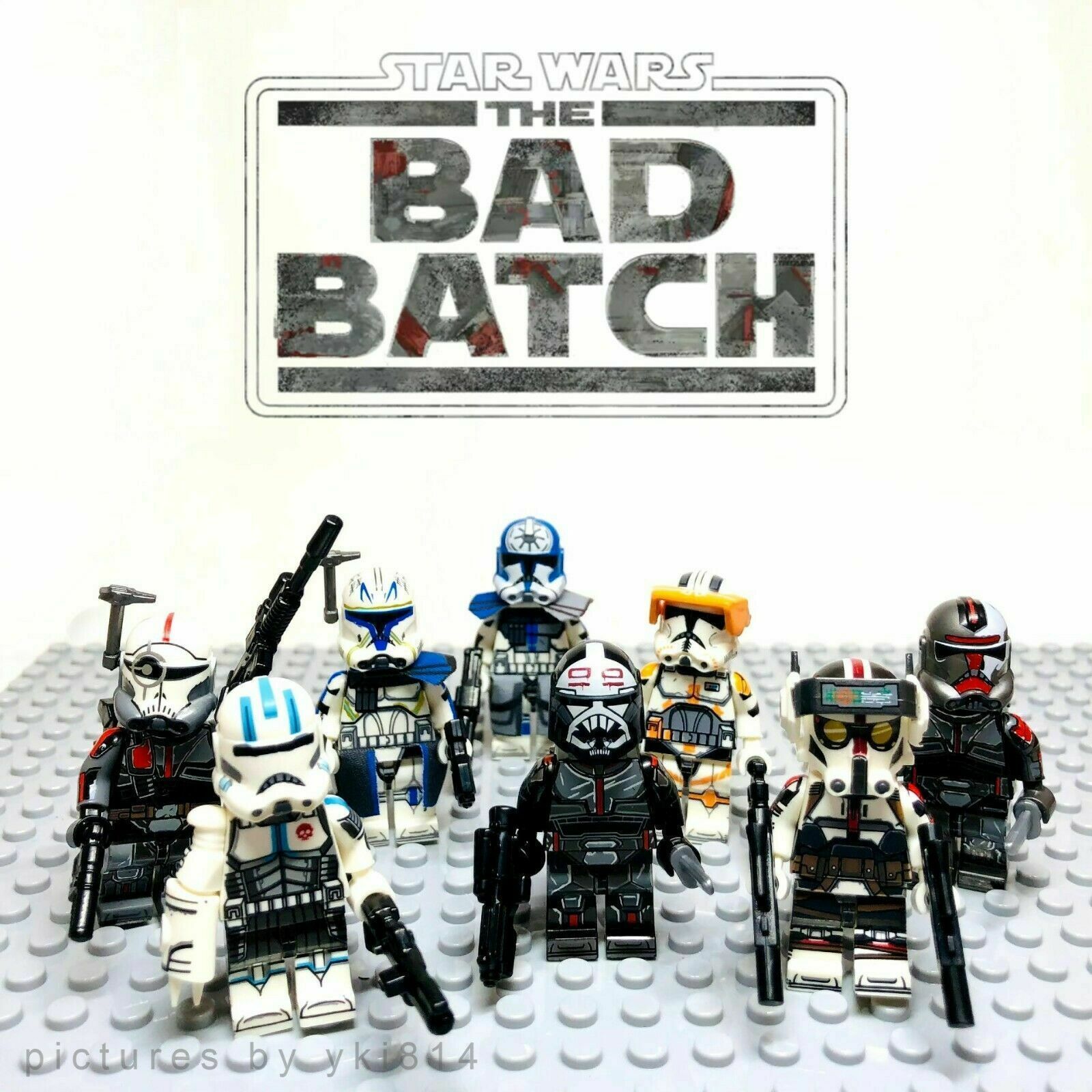 8pcs/set Star Wars The Bad Batch Cody Captain Rex Echo Clone Force 99 Minifigure