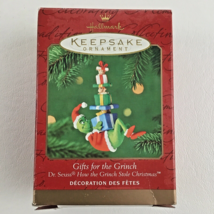 Hallmark Keepsake Tree Ornament Gifts For The Grinch Who Stole Christmas Vintage - £37.70 GBP