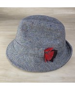 Shandon Headwear Donegal Ireland Tweed Fedora Wool Hat Weaver Gray Size 7 - $49.39