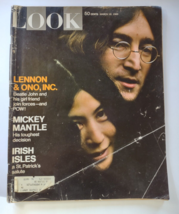 Look Magazine March 18, 1969 John Lennon Yoko Ono Defranco Family Mickey Mantle - £32.83 GBP