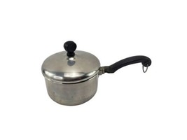Farberware Alumium Stainless Steel 1qt Saucer Pan w Lid Made in USA - $16.61