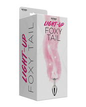 Foxy Tail Light Up Faux Fur Butt Plug - Pink - £13.62 GBP
