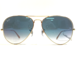 Ray-Ban Sole Rb3025 Aviator Large Metal 001/3f Oro Lucido Con Blu Lenti - £100.00 GBP