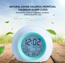 Kids Alarm Clock, Update 2020 Model, 7 Color Changing Night Light, Snooze Touch  - £9.64 GBP