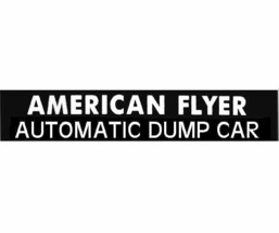 AMERICAN FLYER AUTOMATIC DUMP CAR Button SELF ADHESIVE STICKER S Gauge T... - $3.99