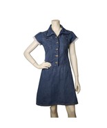 DKNY JEANS Vintage 90&#39;s Denim Jean Dress Womens Size Medium - $67.70 CAD