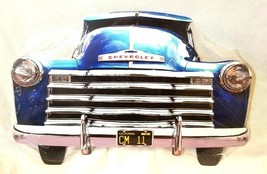 25&quot; HUGE 1951 Chevy Blue pickup Truck 50s Grill Front ratrod Cali USA STEEL Sign - £70.46 GBP