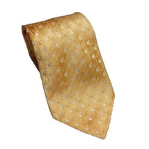 Ermenegildo Zegna Gold White Tie Necktie Silk 4 Inch 59 Long - £31.54 GBP