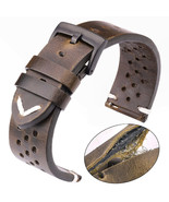 Unisex Breathable Leather Watch Strap Quick Release Multiple Colors - $37.03 CAD