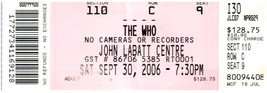 The Who Concierto Ticket Stub Septiembre 30 2006 Londres Ontario Canada - £27.16 GBP