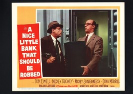Nice Little Bank That Should Be ROBBED-1958-LOBBY Card #3-MICKEY ROONEY- NM- - £20.59 GBP