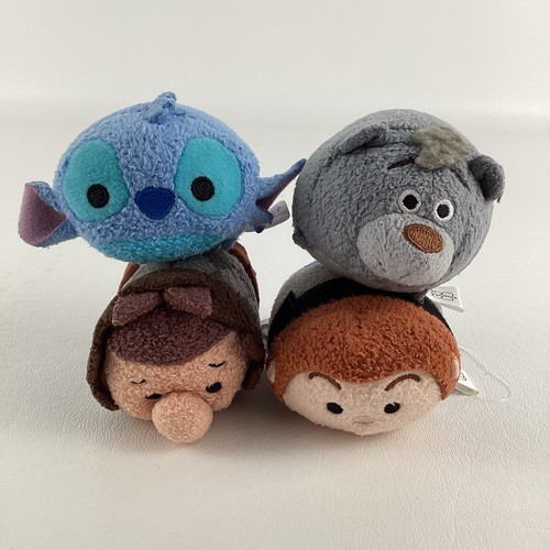 Disney Store Tsum Tsums Baloo Stitch Peter Pan Pub Thug 3&quot; Plush Stuffed... - $17.77