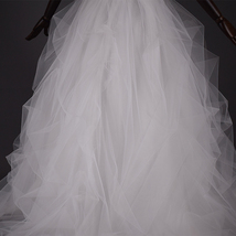 WHITE Detachable Ruffle Tulle Skirt Gowns Custom Plus Size Wedding Bridal Skirt image 8