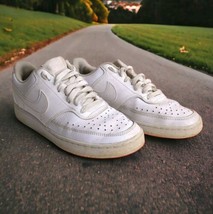 Women Nike Court Vision Low Shoes CD5434-100 White/White Size 9.5 - £18.27 GBP