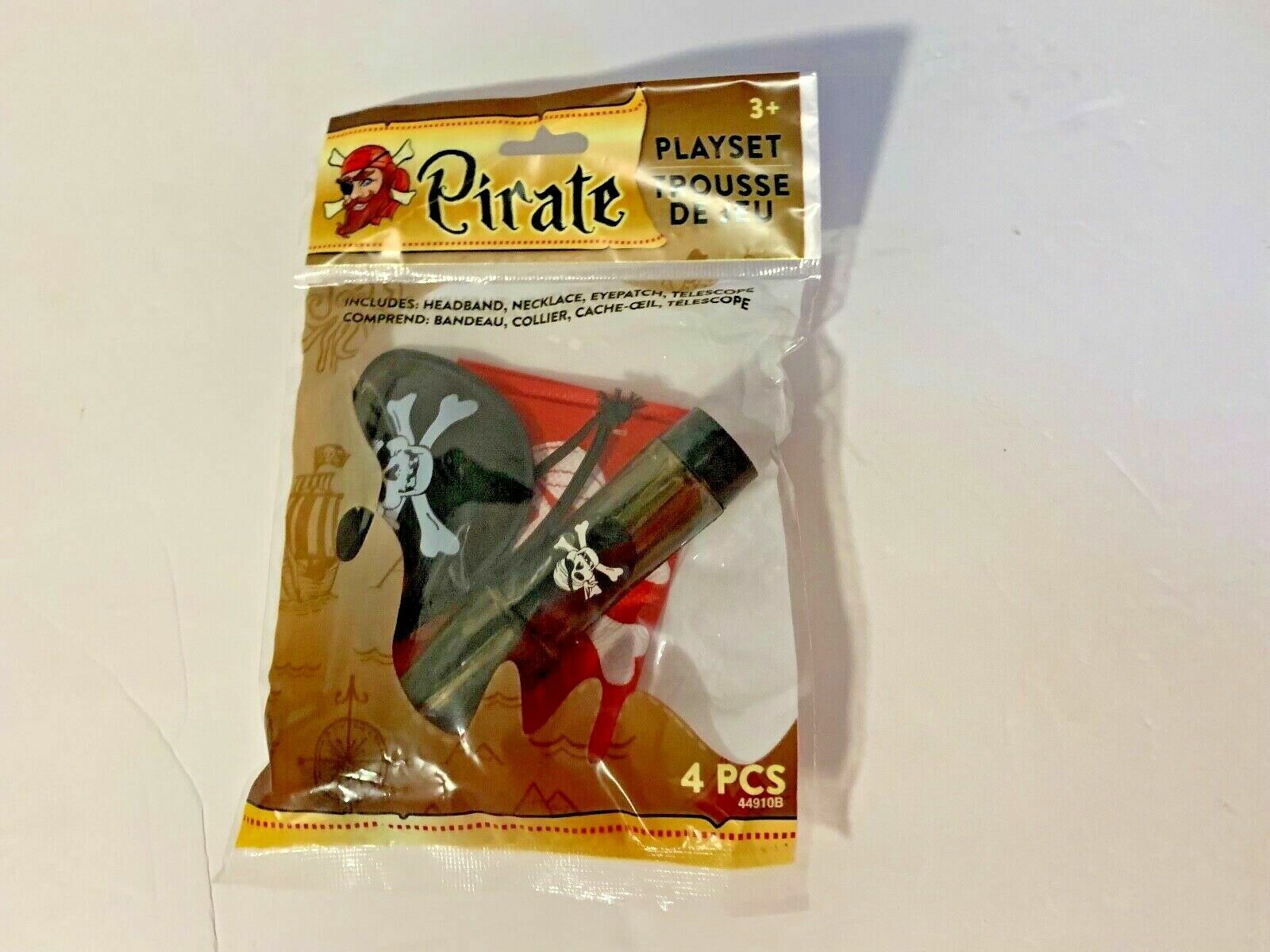 New Pirate PlaySet Eye Patch Gold Coins Dagger Headband - $5.94