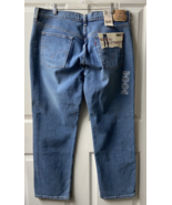Levis 505 Zip Womens Plus Size 16S  Medium Wash Denim Jeans W Stretch NWts - £29.59 GBP