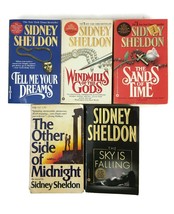 Lot Of 5 Sidney Sheldon Books Paperback Novel Romantic Suspense Thriller Vintage - £19.46 GBP