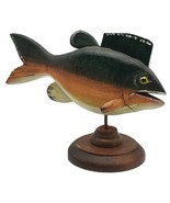 HAND CARVED FISH - Pennsylvania PA Dutch USA Wood Folk Art Trout - Ben F... - £432.62 GBP